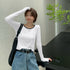 長袖Tシャツ レディース秋服 カットソー トップス シンプル カットソー 韓国風 クルーネック カジュアル 無地 春秋 98PENGF-001