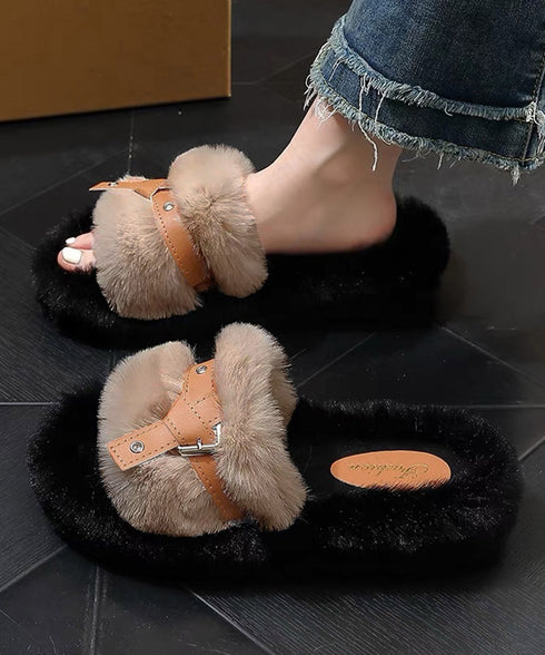 レディース ファーサンダル 厚底サンダル もこもこルームシューズ 履きやすい 疲れない おしゃれ 防寒 あったかファー スリッパふわふわスリッパ 外履きサンダル 98RUNCD-001