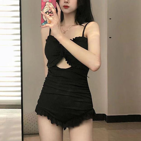 ワンピース水着 レディース モノキニ 夏 韓国風 スイムウェア リボン 体型カバー 水着 可愛い フリル セクシー クロス ストラップ水着 おしゃれ 水着 20代 98TIANYU-001