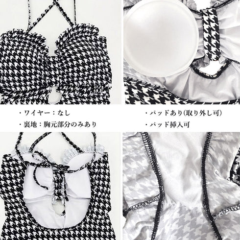 ワンピース水着 レディース モノキニ 夏 韓国風 スイムウェア リボン 体型カバー 水着 可愛い フリル セクシー クロス ストラップ水着 おしゃれ 水着 20代 98TIANYU-001