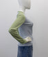 バイカラー Tシャツ 長袖 カットソー レディース 無地 ラウンドネック バイカラー 大人っぽい きれいめ 着やせtシャツ トップス ベーシック大人 98TZMEI-001