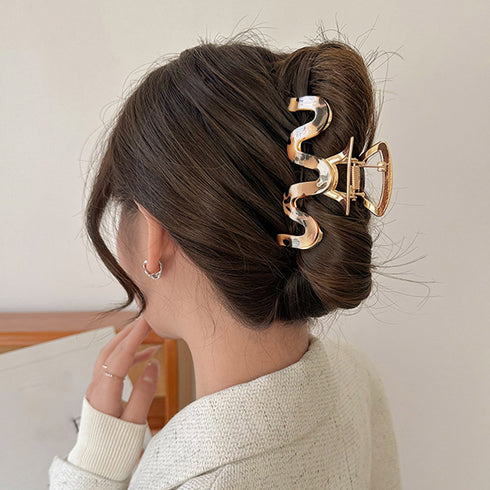 ヘアクリップ アクリルバンスクリップ ヘアアクセサリー レディース フェミニン きれいめ ヘアアレンジグッズ 可愛い 髪留め 大人っぽい マーブル柄 髪飾り 98WANLI-001