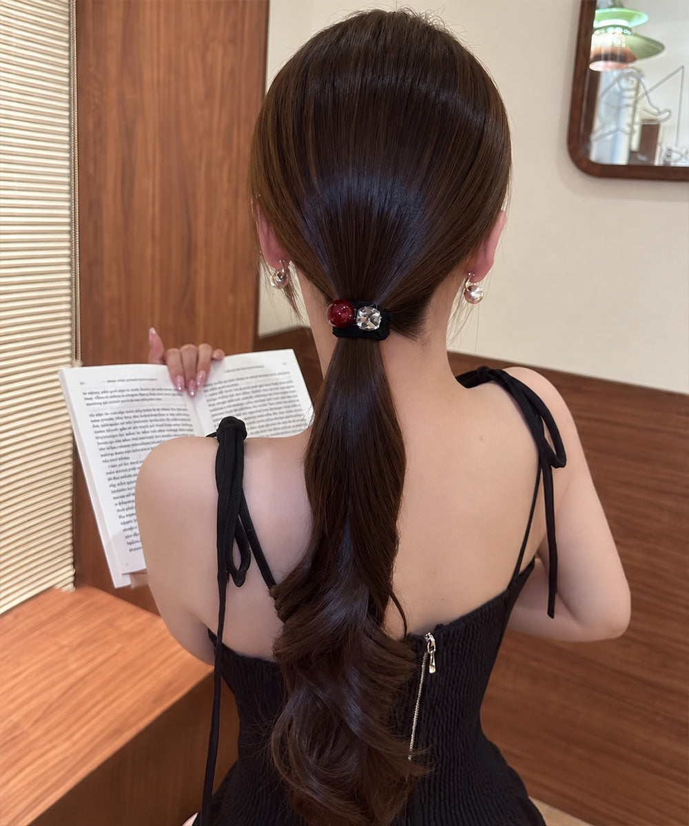 ヘアゴム 大粒パールお洒落髪飾り 韓国風 詳細画像5