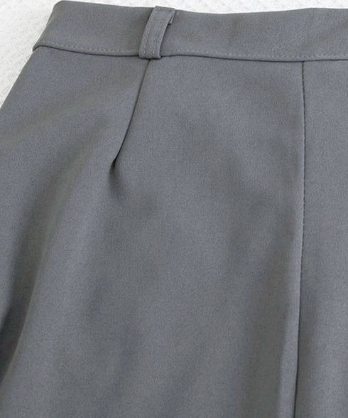 ハイウエストスリットロングスーツスカート レディース バックスリットスカート ビジネス オシャレ 大人きれいめボトムス ポケット付きスカート お洒落脚長スカート 98YINNA-001