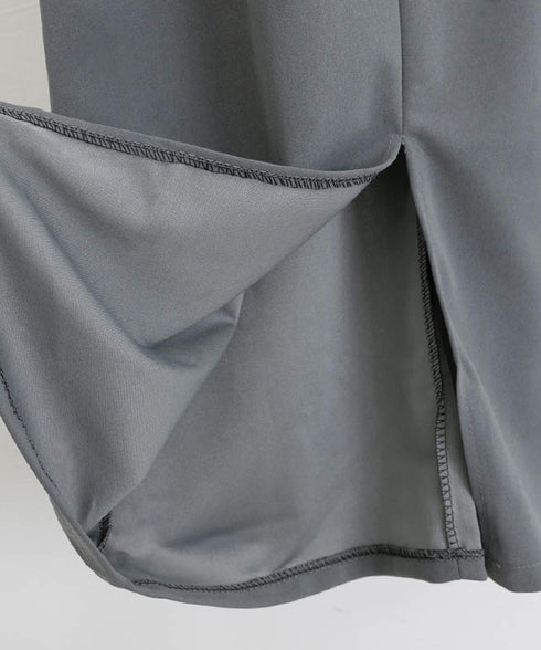 ハイウエストスリットロングスーツスカート レディース バックスリットスカート ビジネス オシャレ 大人きれいめボトムス ポケット付きスカート お洒落脚長スカート 98YINNA-001