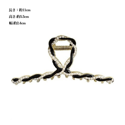 バンスクリップパール 韓国風ヘアクリップ レディース 可愛い メタル ループデザイン おしゃれ ヘアアクセサリー 簡単ヘアアレンジ カジュアル 雑貨 女子会 98YIYAN-001