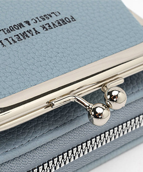 がま口財布 コインケース付きカードケース ファスナー ジャバラカードウォレット レディース おしゃれ 持ち手付き カード入れ 小銭入れ ウォレット 財布 98YML-001