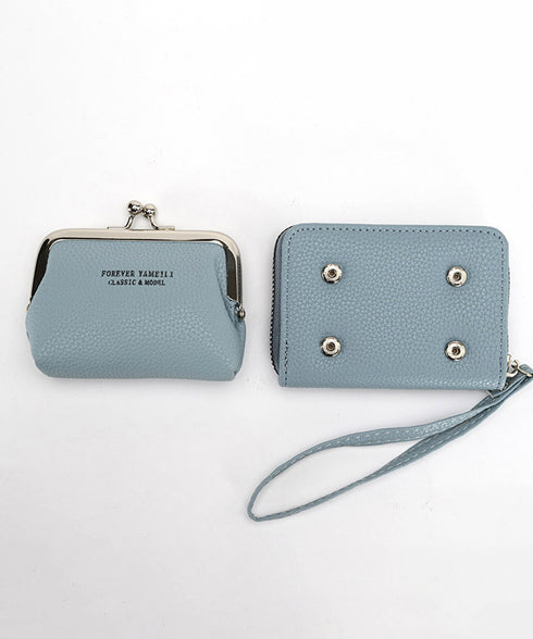 がま口財布 コインケース付きカードケース ファスナー ジャバラカードウォレット レディース おしゃれ 持ち手付き カード入れ 小銭入れ ウォレット 財布 98YML-001