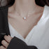 チェーン ネックレス フェイクパール 韓国風 ファッション レディース 可愛い 結婚式 きれいめ カジュアル ファッション 小物 98YQMEI-001