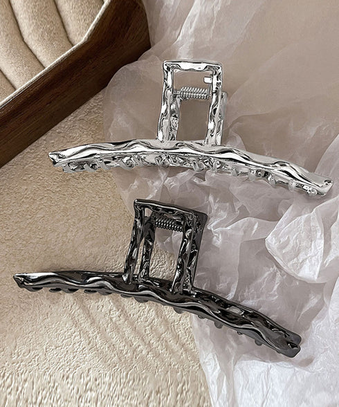 バンスクリップ ヘアクリップ ウェーブ おしゃれ ヘアアクセサリー 大きめ 大人女性 可愛い 簡単髪留め ゴージャス シンプル 韓国ファッション 98ZHENYIN-001