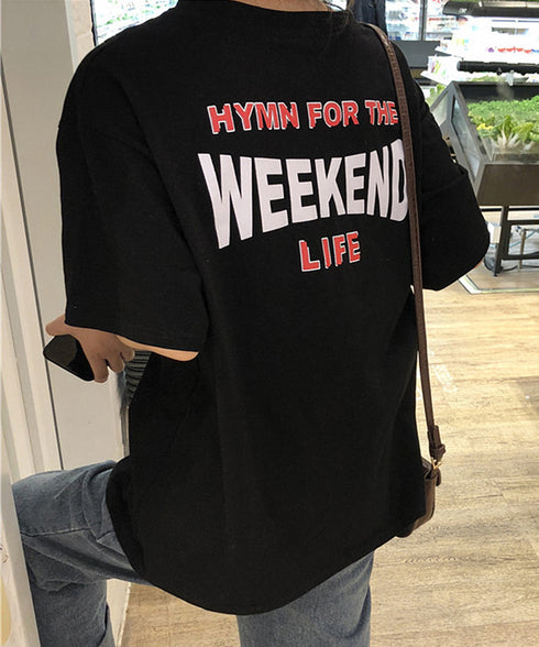 プリントTシャツ 半袖 新作 韓国風夏服 レディーストップス クルーネック カットソー プルオーバー オルチャン 体型カバー 人気 カジュアル おしゃれ大人 99AAA-035