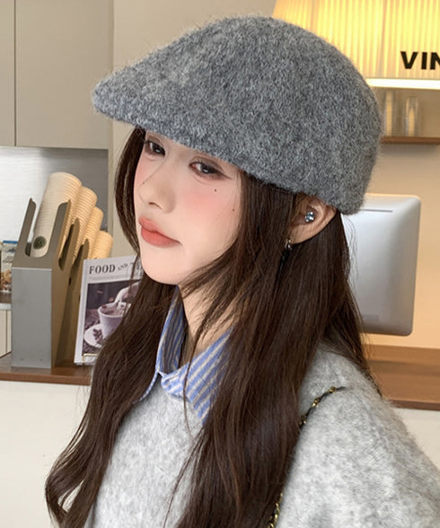 ベレー帽 起毛 英字ロゴ レディース ベレーキャップ 暖かい トレンド感 小顔 可愛い きれいめ おしゃれ カジュアル シンプル 大人 防寒 アウトドア 99BJMY-007