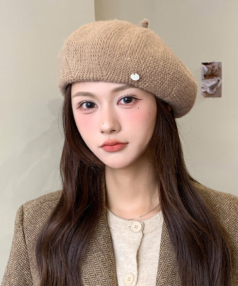 レディース ベレー帽 秋冬 飾り ベレーキャップ 防寒帽子 小顔 丸み 折りたたみ おしゃれ カジュアル シンプル 大人 トレンド感 可愛い小物 99BJMY-009