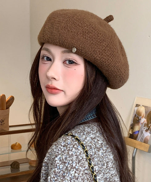 レディース ベレー帽 秋冬 飾り ベレーキャップ 防寒帽子 小顔 丸み 折りたたみ おしゃれ カジュアル シンプル 大人 トレンド感 可愛い小物 99BJMY-009