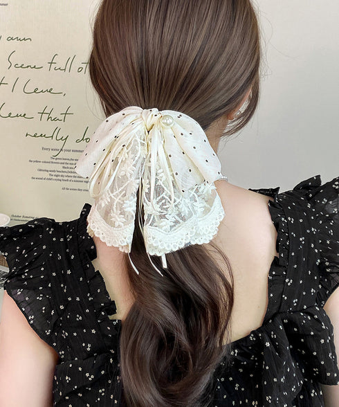 バンスクリップ 大きめ ドット レース レディース ヘアクリップ 髪飾り 髪留め きれいめ オルチャン おしゃれ 大人 可愛い デート 雑貨グッズ 99CXSP-001
