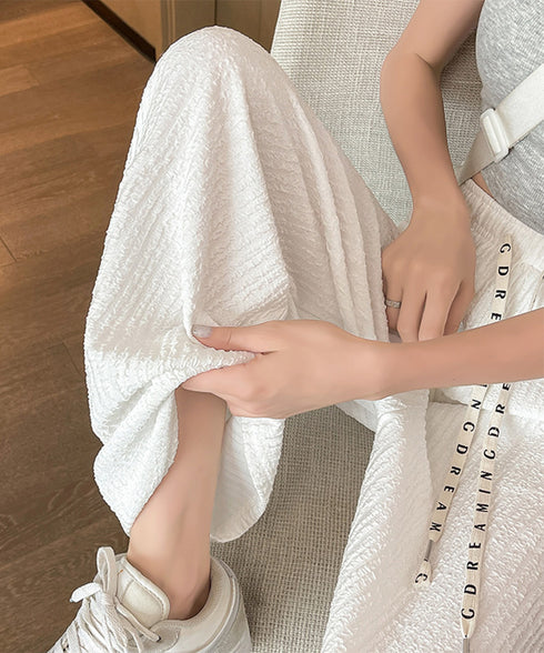 ワイドパンツ レディース ハイウエスト ゆったり おしゃれ カジュアル 美脚脚長 ダンス衣装 着やせ 春夏 オルチャン ストリート ランニングウェア 99EZFZ-011