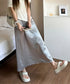 サテンスカート ロングスカート 無地 レディース 体型カバー ゆったり ハイウエスト 脚長 シンプル お洒落 オルチャン 大人 可愛い きれいめ 99FZFZ-034