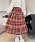 フレアスカート Aライン チェック柄秋冬 レディーススカート ハイウエスト 細見え 大人可愛い きれいめ フェミニン カジュアル クラシック 通勤 デート レトロ 99FZFZ-042
