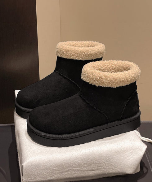 ムートンブーツ 厚底無地 ショートブーツ レディース ボアブーツ 防寒対策 あったか カジュアル 美脚 フラットヒール もこもこ おしゃれ 大人可愛い 通学 99GYXC-138