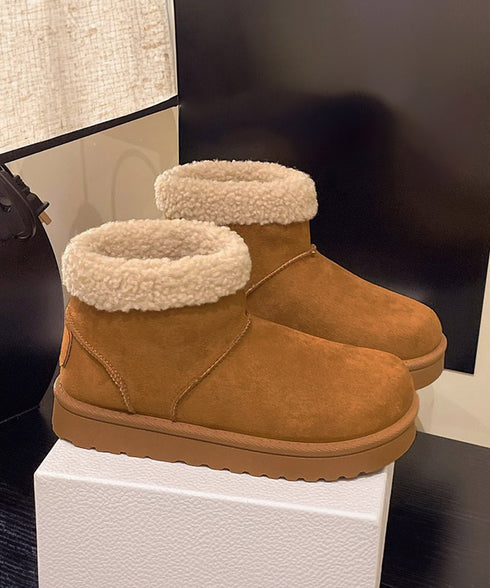 ムートンブーツ 厚底無地 ショートブーツ レディース ボアブーツ 防寒対策 あったか カジュアル 美脚 フラットヒール もこもこ おしゃれ 大人可愛い 通学 99GYXC-138
