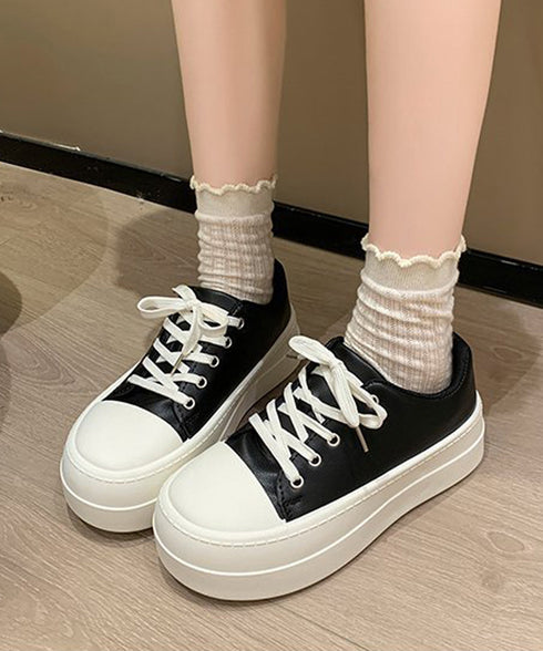 厚底スニーカー レースアップ靴 美脚脚長 レディースシューズ PUレザーくつ 人気ローカット カジュアル 通勤 通学 おしゃれ 歩きやすい 通勤通学 デイリー旅行 99GYXC-166