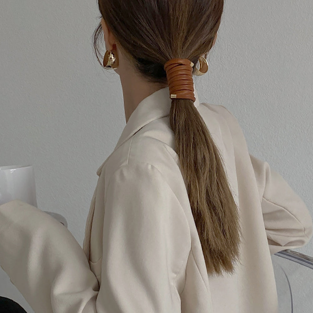 ワイヤー ヘアアレンジ レディース 韓国 キャメル