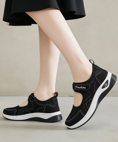 スニーカー 軽量 通気性 コンフォート靴 レディース フラットシューズ ローカット マジックテープ メッシュ シンプル 大人カジュアル 疲れない 通学通勤 旅行 99HYGM-004