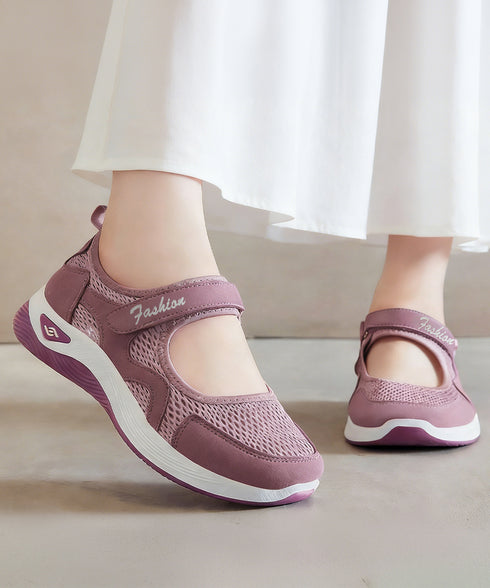 スニーカー 軽量 通気性 コンフォート靴 レディース フラットシューズ ローカット マジックテープ メッシュ シンプル 大人カジュアル 疲れない 通学通勤 旅行 99HYGM-004