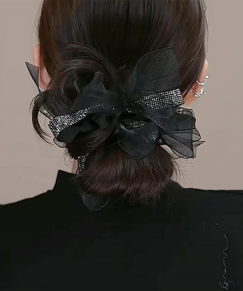 ヘアゴム シュシュ 蝶結び 透け感 レディース ヘアアレンジ 髪留め 髪飾り オルチャン おしゃれ カジュアル 大人っぽい 可愛い お団子 ヘアグッズ 99HYRY-002