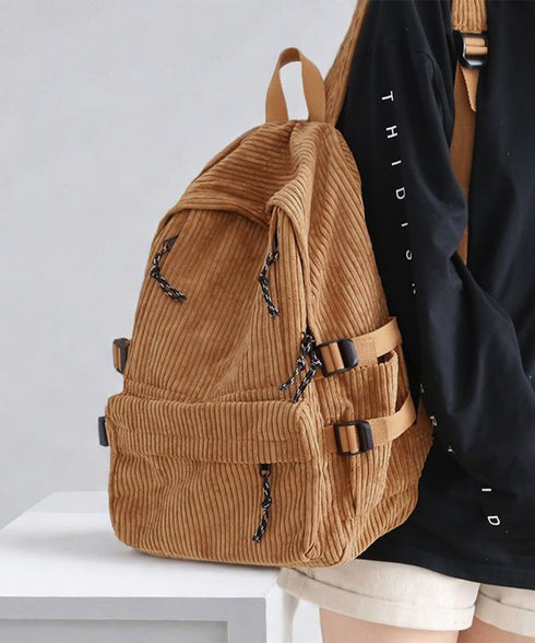 リュックサック コーデュロイ レディース バックパック 肩掛けバッグ a4 大容量 肩紐太い オルチャン おしゃれ 通勤通学 修学旅行 お出かけ 人気 99JKXB-002