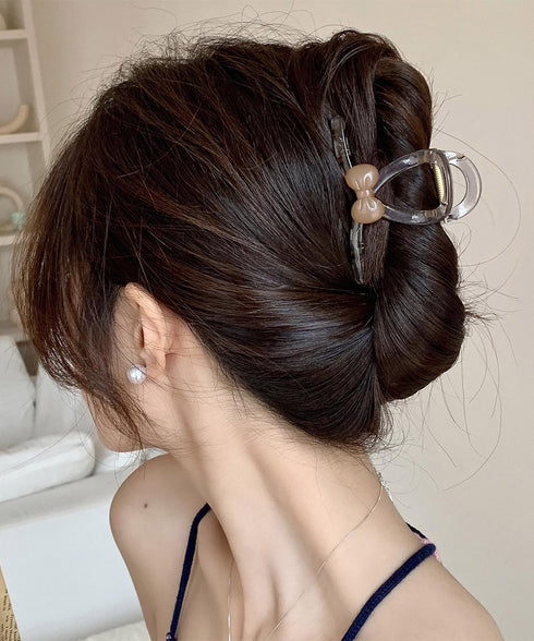 ヘアクリップ レディース リボン 韓国風 ヘアアクセサリー バンスクリップ 髪飾り 髪留め まとめ髪 オルチャン お洒落 大人 かわいい デート 雑貨グッズ 99JXSP-002