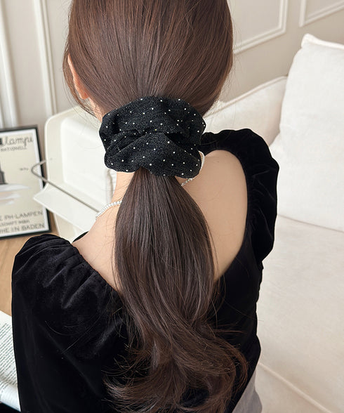 シュシュ ラメ糸 ヘアゴム 韓国風 レディース ヘアアクセサリー 髪飾り オルチャン 大人 可愛い 発表会 女子会 パーティー おしゃれ カジュアル 99JXSP-004