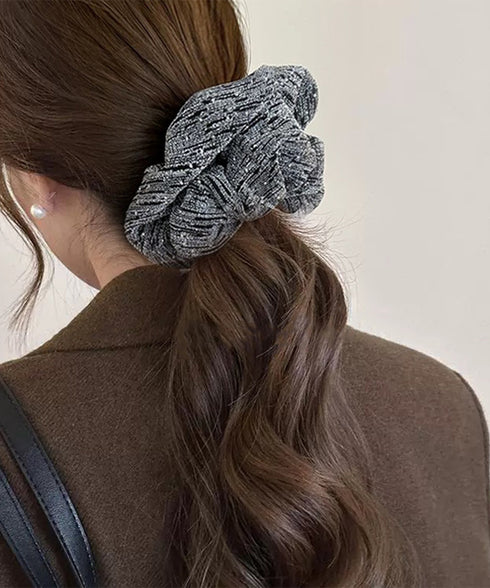 シュシュ ラメ糸 ヘアゴム 韓国風 レディース ヘアアクセサリー 髪飾り オルチャン 大人 可愛い 発表会 女子会 パーティー おしゃれ カジュアル 99JXSP-004