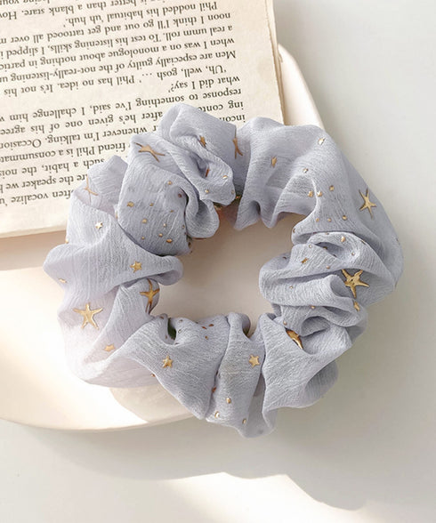 シュシュ レディース ヘアゴム 星柄 ヘアアレンジ 髪留め 髪飾り まとめ髪 お団子 簡単 オルチャン おしゃれ カジュアル 大人っぽい 可愛い 99MDSP-001
