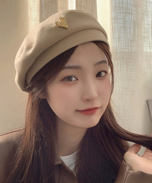 ベレー帽 レディース帽子 春秋冬 4色 レトロ 韓国ファッション 飾り ハートデザイン おしゃれ ハット カジュアル シンプル 大人 トレンド感 可愛い 99MHMY-011