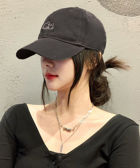 ベースボールキャップ 刺しゅうレディース 帽子 ぼうし つば広 日焼け防止 日よけ おしゃれ 小顔 オルチャン お出掛け 韓国ファッション ベーシック 99MHMY-024