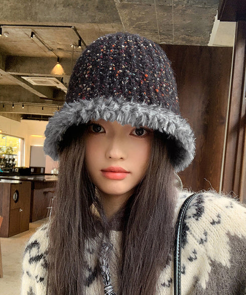ニット バケットハット 暖かい帽子 秋冬 レディース帽子 ふわふわ 小顔 カジュアル シンプル 大人可愛い おしゃれ 折りたたみ 防寒グッズ 旅行アウトドア 99MHMY-028