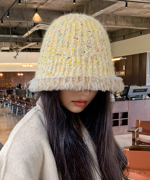 ニット バケットハット 暖かい帽子 秋冬 レディース帽子 ふわふわ 小顔 カジュアル シンプル 大人可愛い おしゃれ 折りたたみ 防寒グッズ 旅行アウトドア 99MHMY-028