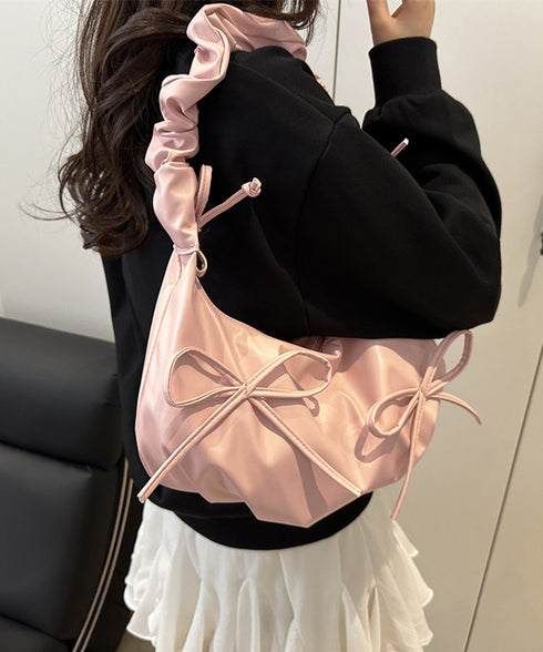 ショルダーバッグ 3way リボンバッグ レディース フェイクレザー 手提げ鞄 肩掛け 斜め掛けバッグ 合皮 大人可愛い おしゃれ 旅行 お出かけ 春夏秋冬 99MSXB-006