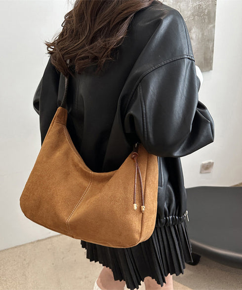 ショルダーバッグ レディース スエード調 斜めがけバッグ 軽量かばん 無地かばん ワンショルダーバッグ レトロ 大人 おしゃれ カジュアル 通勤 人気 99MSXB-007