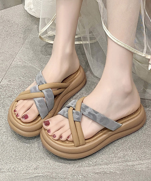 厚底 ミュールサンダル クロスベルト夏靴 レディース ヒョウ柄ストラップ コンフォートサンダル かかとなし おしゃれ 履きやすい カジュアル 大人可愛い 楽ちん 99XDMY-002