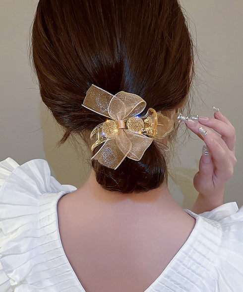 バンスクリップ リボン ヘアクリップ レディース ヘアアクセサリー ハーフアップ 髪留め ヘアアレンジ 大人可愛い 韓国風 オフイスカジュアル おしゃれ 小物 99XHSP-003