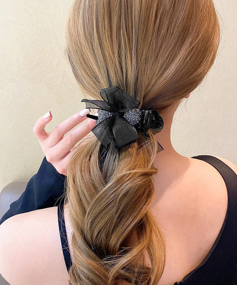 バンスクリップ リボン ヘアクリップ レディース ヘアアクセサリー ハーフアップ 髪留め ヘアアレンジ 大人可愛い 韓国風 オフイスカジュアル おしゃれ 小物 99XHSP-003