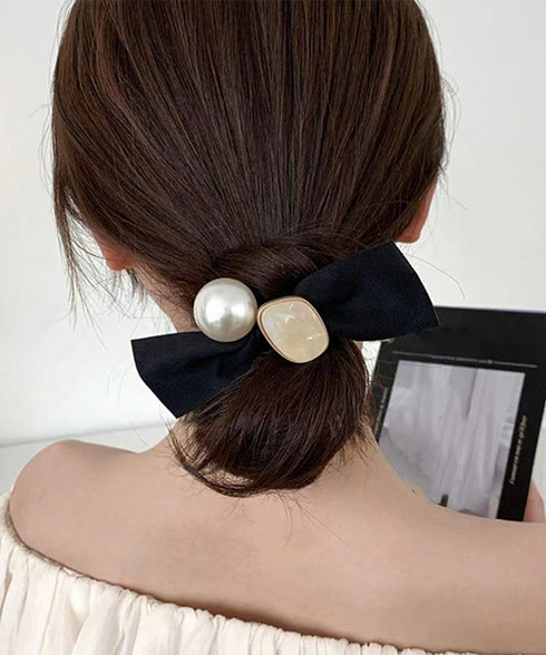 パールヘアゴム レディース ポニーテール ヘアアクセサリー まとめ髪 大人可愛い フェミニン シンプル デイリー オフィス 韓国風トレンド 新作髪留め プレゼント 99XHSP-006