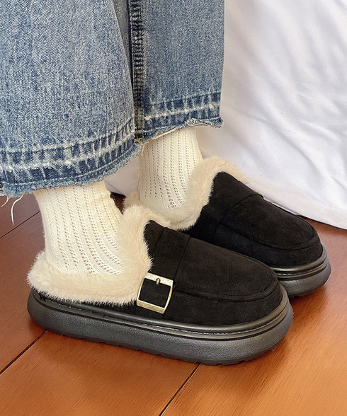 ファーモカシン 厚底 裏起毛 レディース プラットシューズ パンプス ぺたんこ ふわふわ 暖かい 美脚 オシャレ カジュアル靴 痛くない 歩きやすい 軽量靴 99YYXC-053