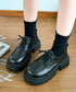 厚底ローファー レースアップシューズ レディース ドレスシューズ レザー調 美脚くつ チャンキーヒール 大人 可愛い カジュアル 疲れない おしゃれ 通勤通学 99YYXC-058