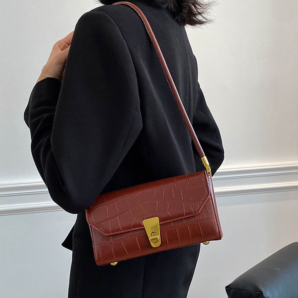 ショルダーバッグ レディース PU ワインレッド