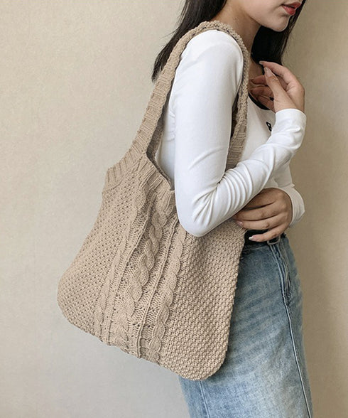 トートバッグ ニット編み レディース マザーズバッグ 肩掛けバッグ リゾート 軽量 A4 柔らかいシルエット 大人 女子 おしゃれ オフィスカジュアル 99ZYL-002