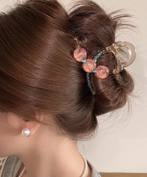 バンスクリップ ヘアクリップ ビーズ レディース ヘアアクセサリー まとめ髪 ラインストーン 髪飾り きれいめ フェミニン オフィスカジュアル ヘアアレンジ 99ZYSP-005