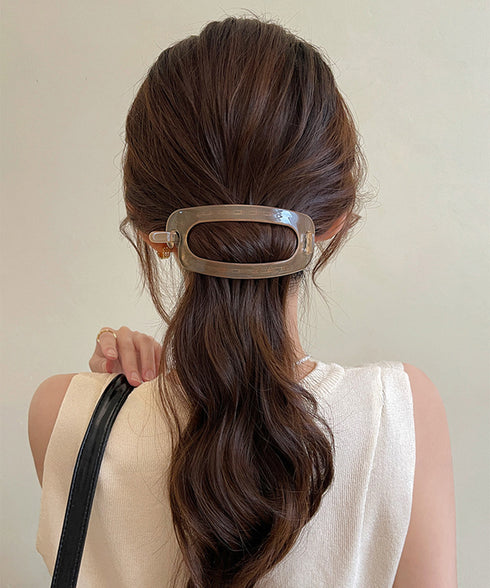 オーバルヘアクリップ 大きめヘアクリップ ヘアアクセサリー 髪飾り 髪留め 大人女性 可愛い まとめ髪 韓国ファッション 雑貨 オフイスカジュアル 女子会 演奏会 99ZYSP-007